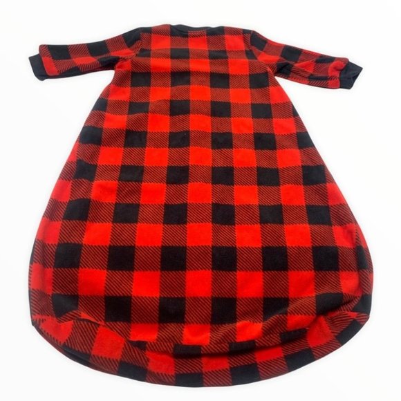 ❌SOLD❌ •Carter’s Fleece Tartan Buffalo Plaid Christmas Sleepsack - Picture 4 of 5